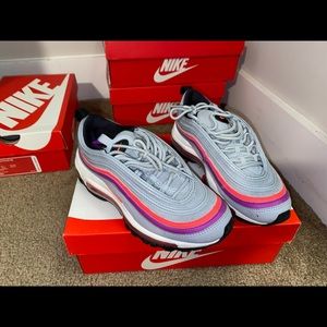Nike air max 97. Gray with pink and purple strip